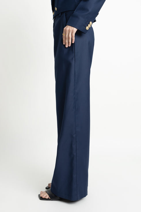 The Navy Straight Fit Pants